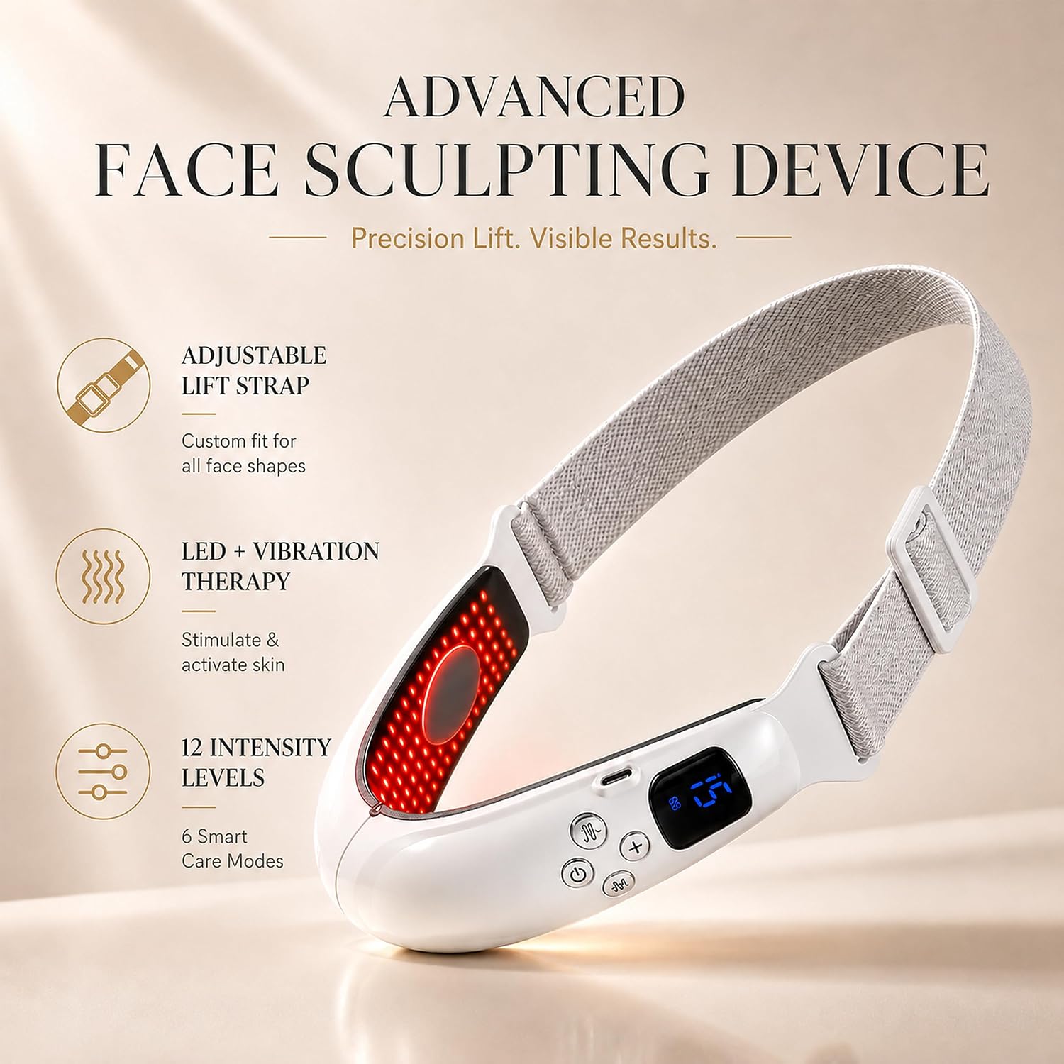Detalle de Dyews Pk188 Electric Double Chin Device with 6 Modes and 12 Intensity Levels