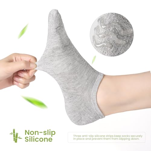 Thumbnail 2 de Niofind Bamboo Trainer Socks: No Show, Non-Slip, Multipack for Everyone