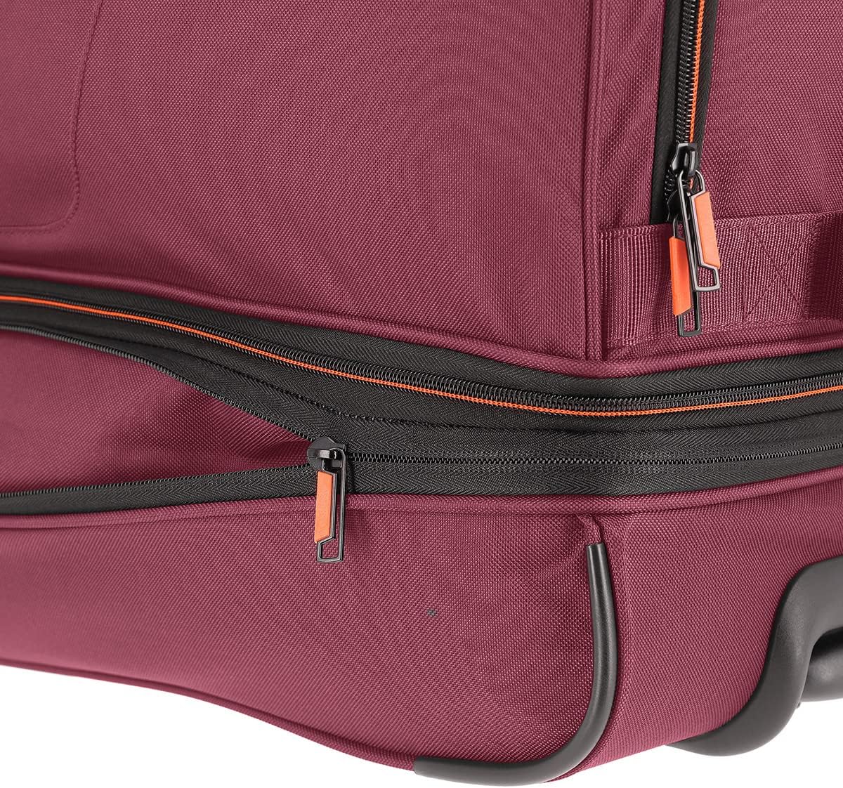 Detalle de Travelite trolley sac de voyage à roulettes grand BASICS : 98–119 L, 70 cm, Bordeaux