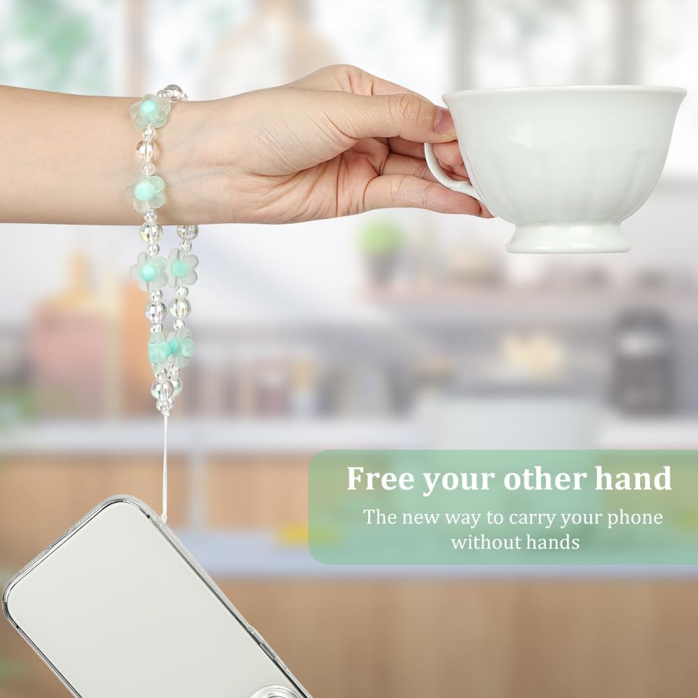 Detalle de OFFCUP Portable Phone Strap Set of 4 with Natural Crystal Beads
