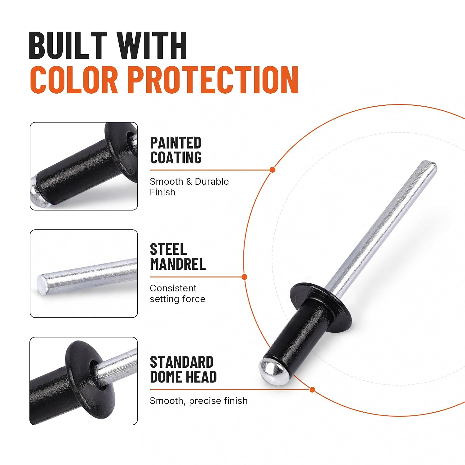 Detalle 2 de Aluminum Blind Rivets 5/32 x 3/8 in.