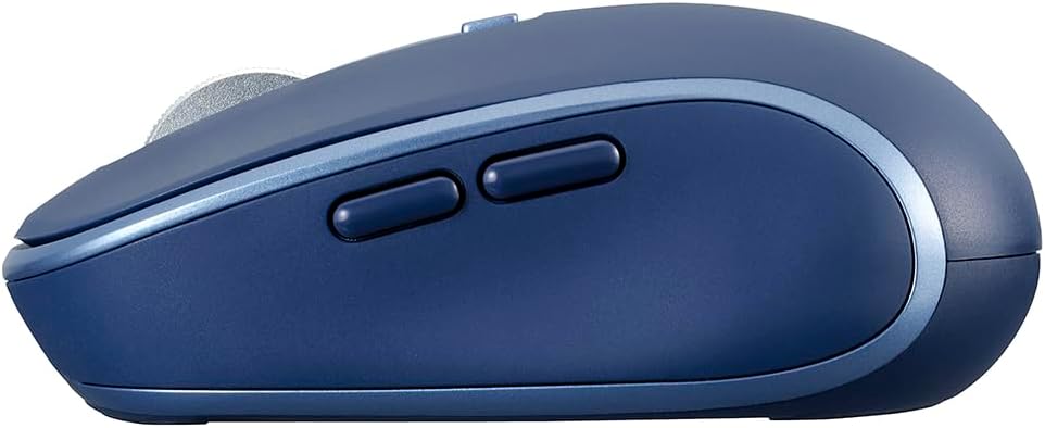 Detalle de ナカバヤシ Digio2 Z0180 ワイヤレスマウス 静音5ボタン BlueLED ネイビー