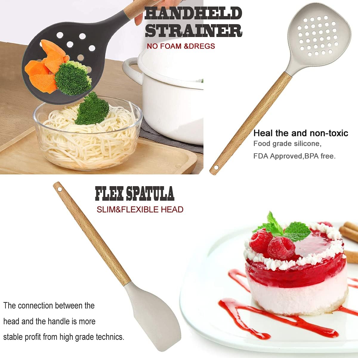 Detalle de 35-Piece Silicone Kitchen Utensil Set