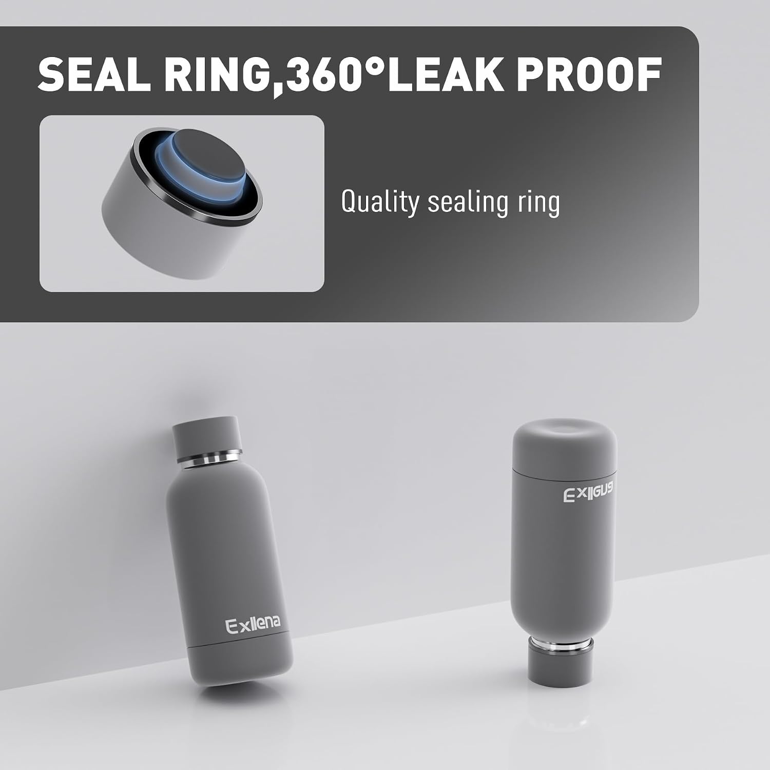 Detalle 2 de Exllena vacuum insulated water bottle 350ml