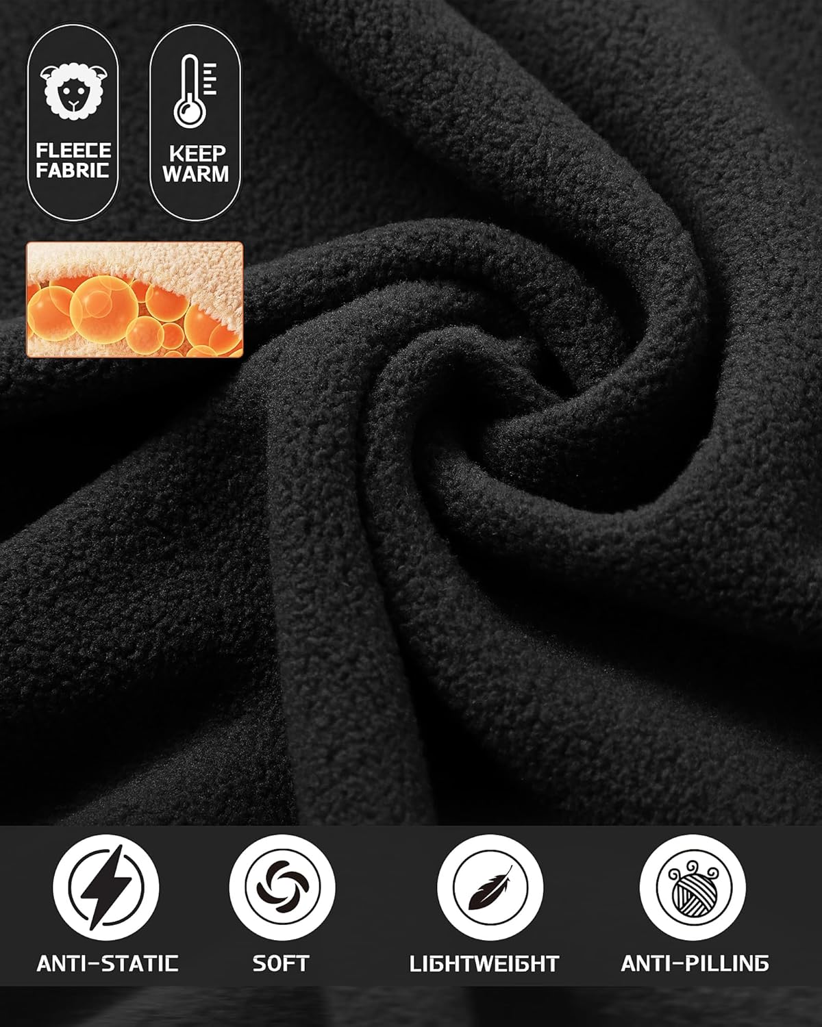 Detalle de 33,000ft mens fleece jacket 2-way warm