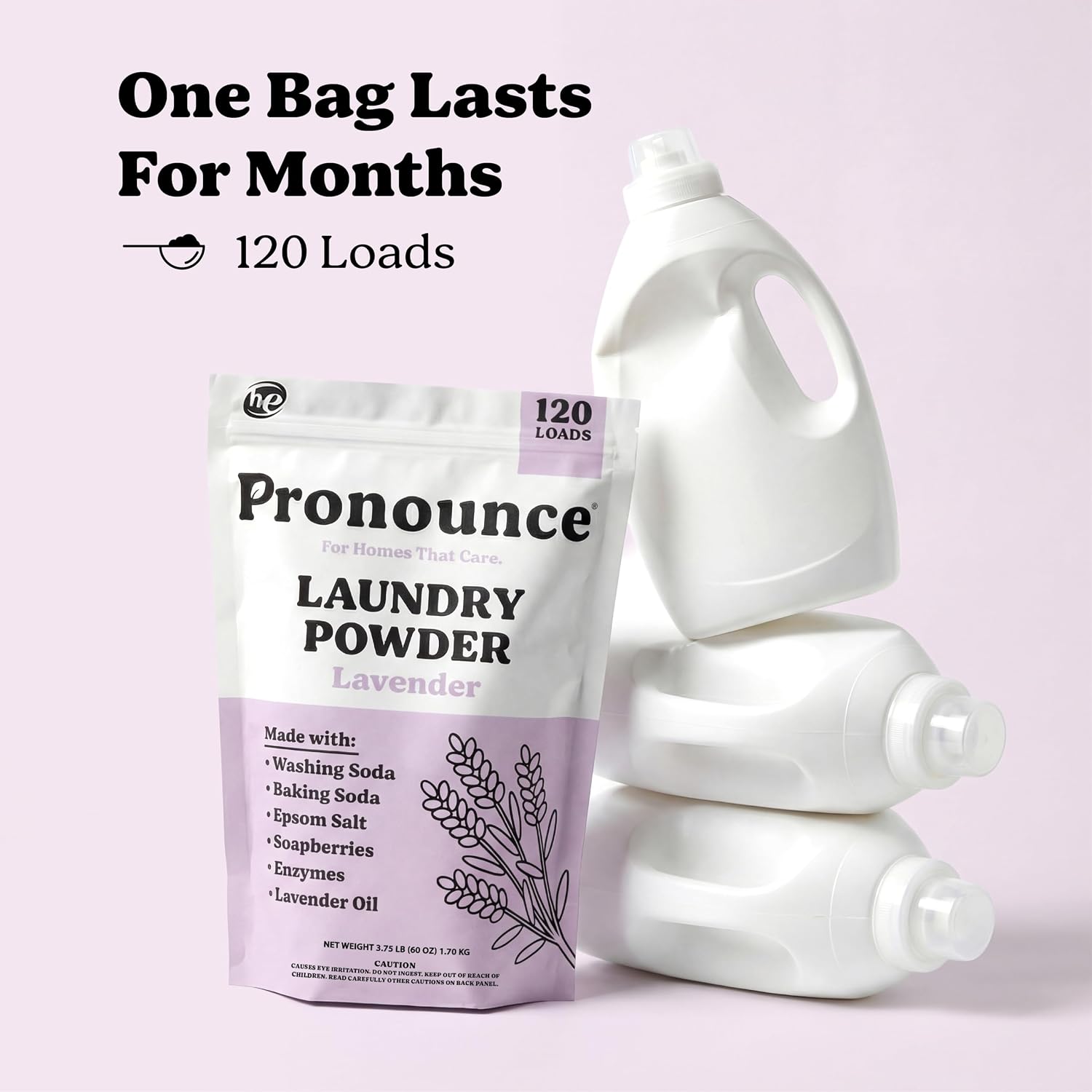 Detalle 2 de Pronounce Lavender Laundry Detergent Powder, HE Safe, 120 Loads