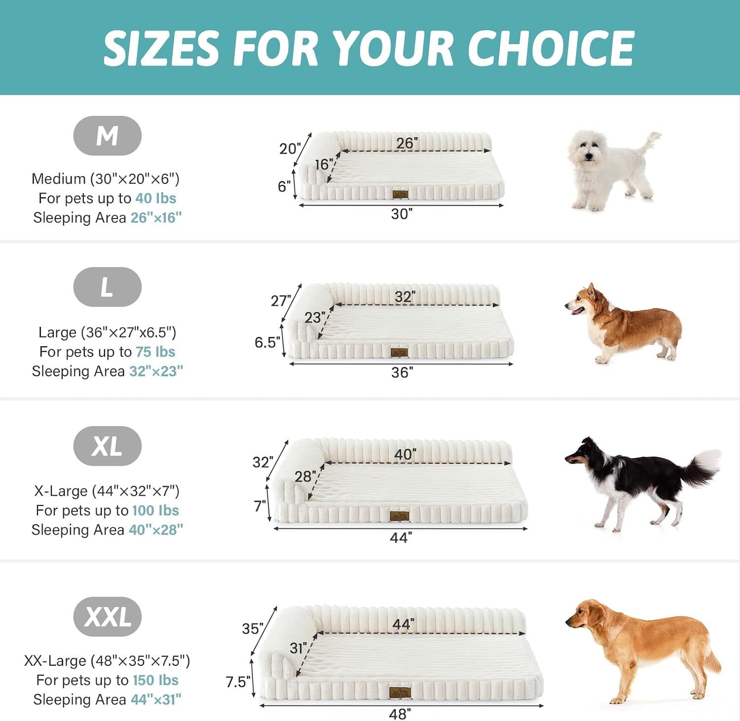 Detalle 2 de COZY KISS Orthopedic Dog Bed for Medium Dogs