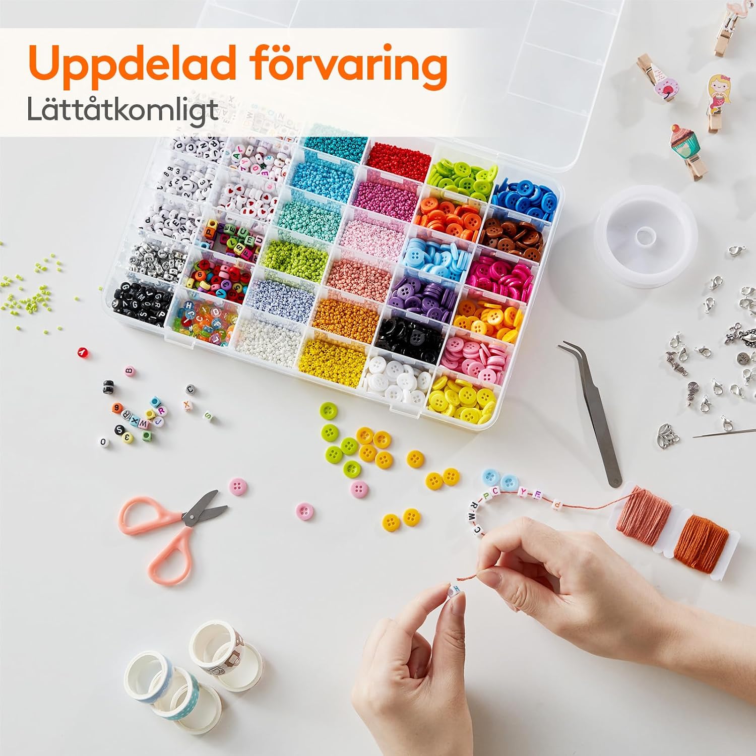 Thumbnail 4 de Lifewit 22051 sorteringslådor, 3-pack i transparent PP med justerbara fack