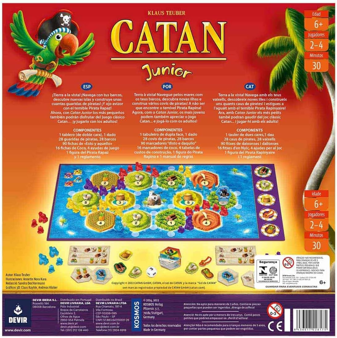 Detalle de Devir Catan Junior BGCATJU – gra planszowa dla 2–4 graczy od 6 lat