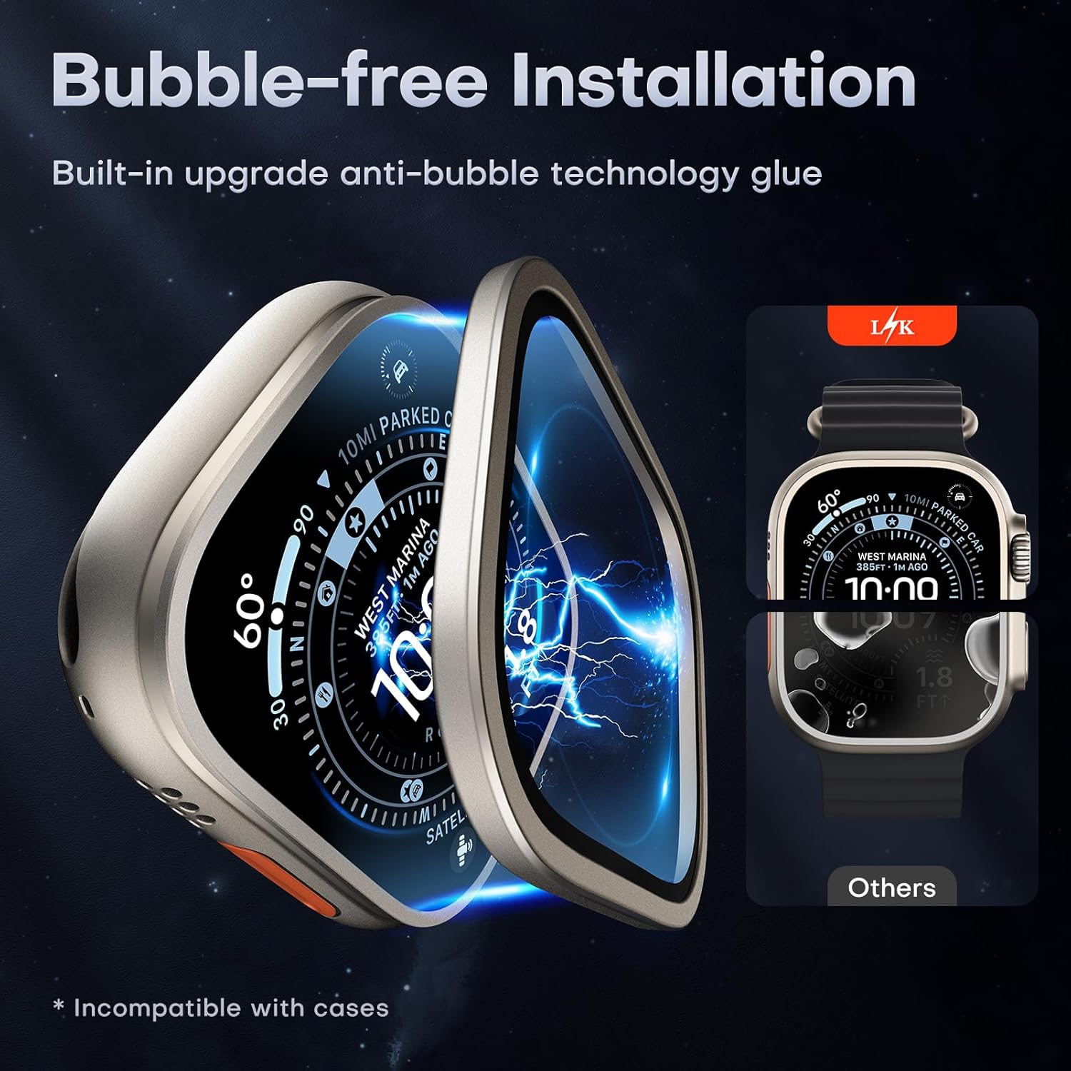 Thumbnail 2 de LϟK 2 Pack Titanium Frame 49mm Screen Protector