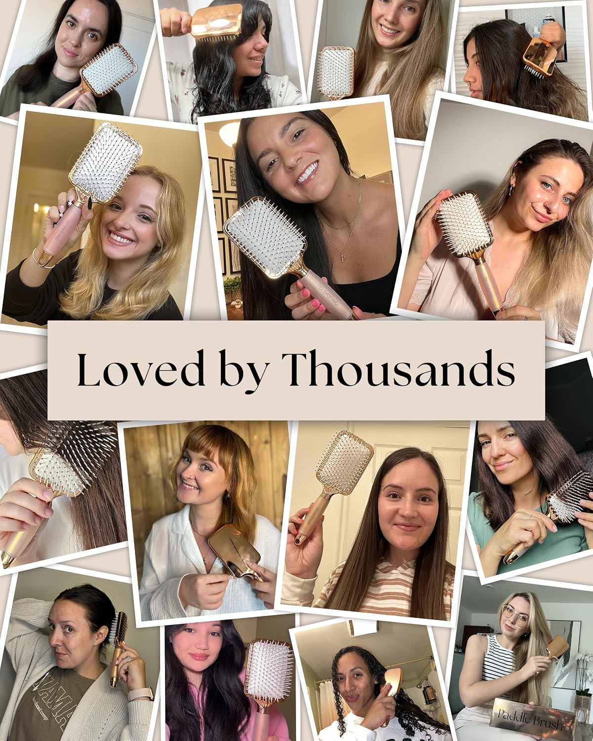 Detalle de Lily England LilyEnglandRoseGoldPaddleBrush-USA Paddle Hairbrush for Blow-Drying