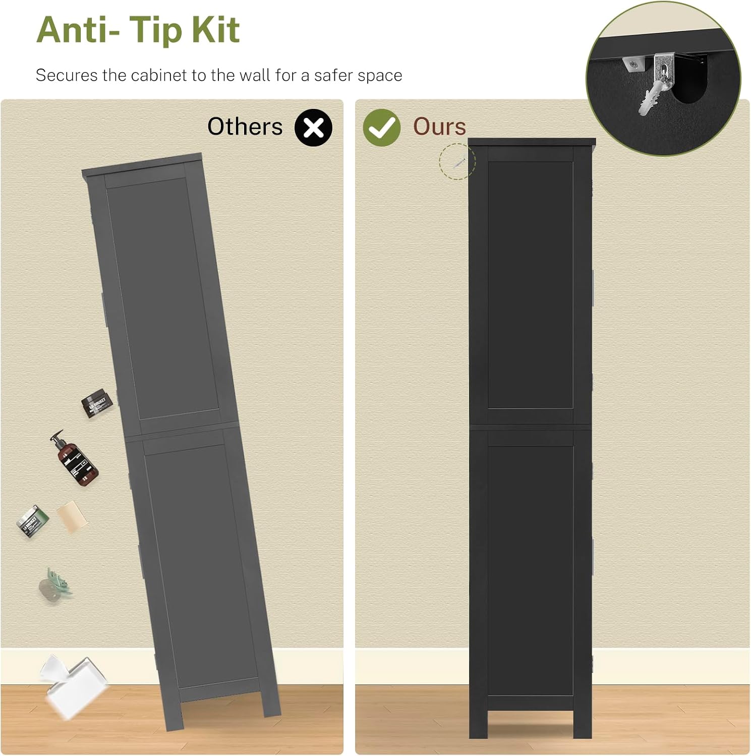 Thumbnail 6 de TEENFON Storage Cabinet 67-Inch