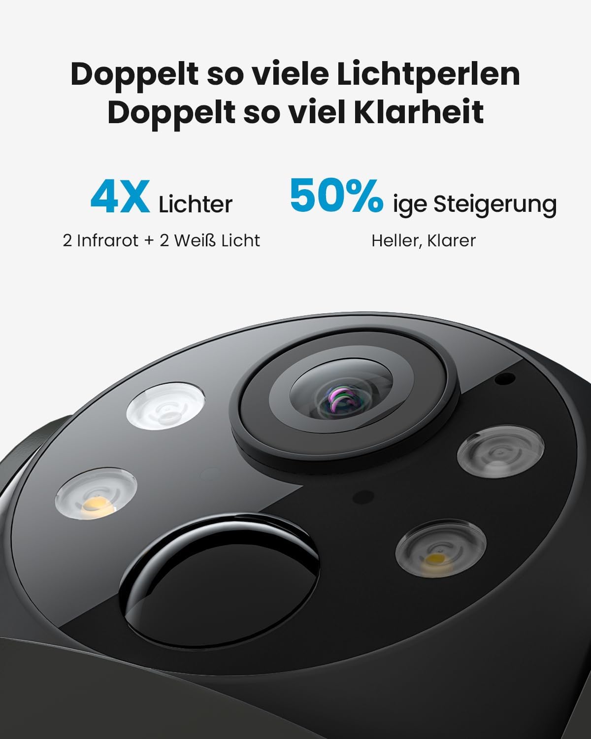 Detalle de ieGeek 2K 3MP Überwachungskamera Aussen Solar
