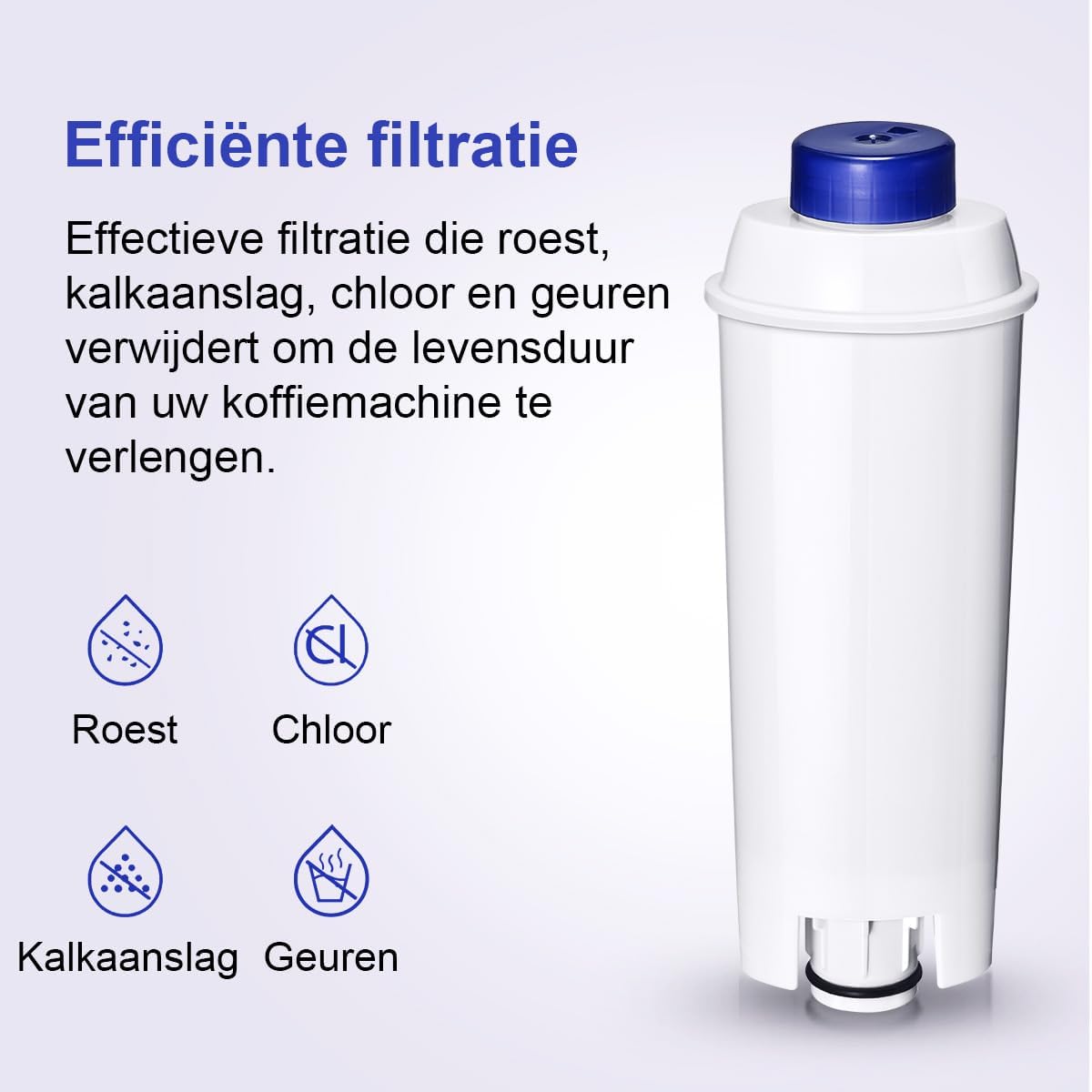 Detalle 2 de FILSWA FW600 waterfilters voor De’Longhi, set van 6 voor ECAM en Magnifica