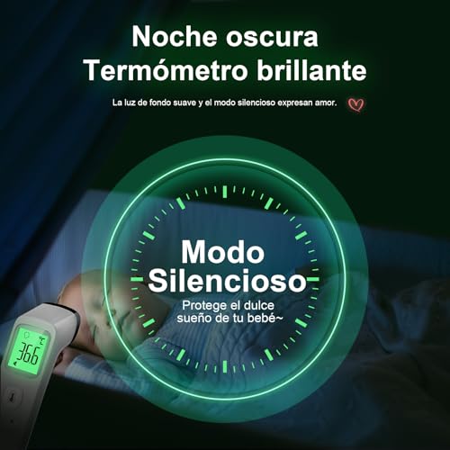 Thumbnail 5 de Viproud Termómetro digital sin contacto para fiebre – 1 segundo, precisión ±0.2°C, memoria de 35 lecturas
