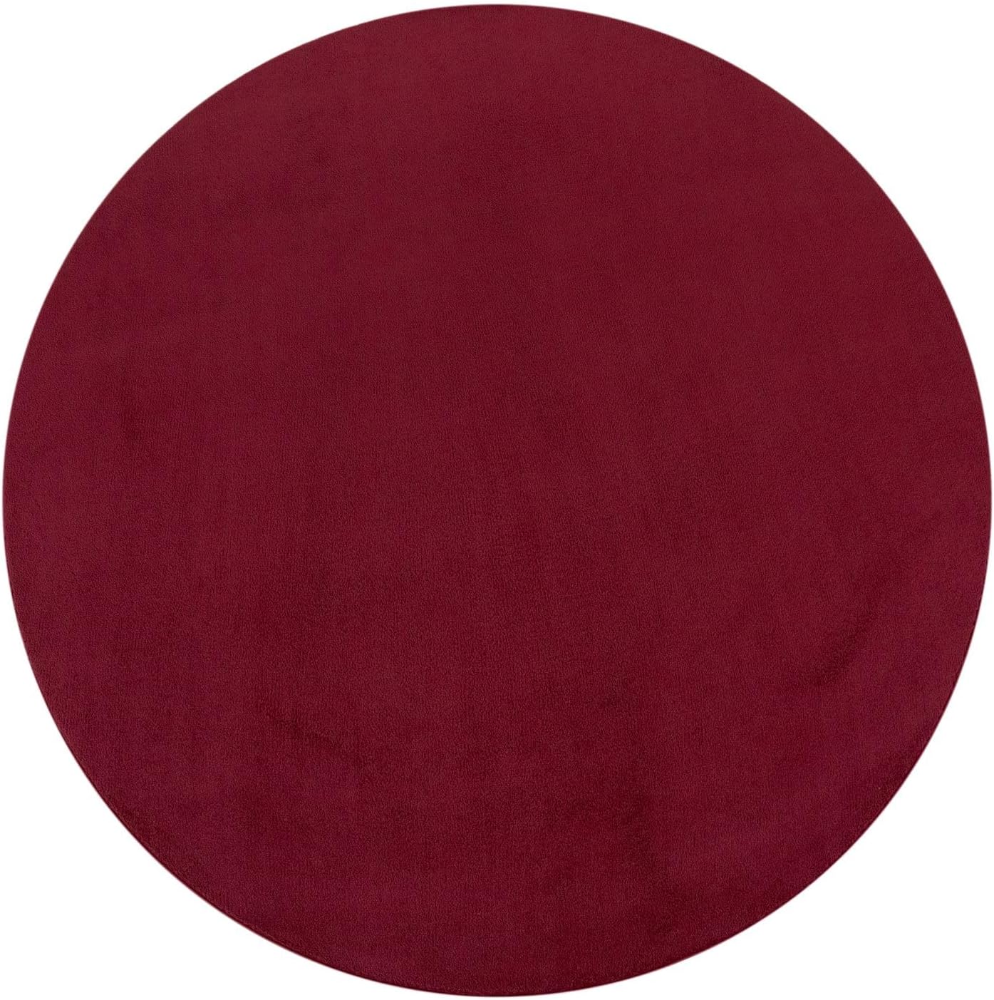 Detalle 1 de Teppich 160 cm rund Kurzflor rot