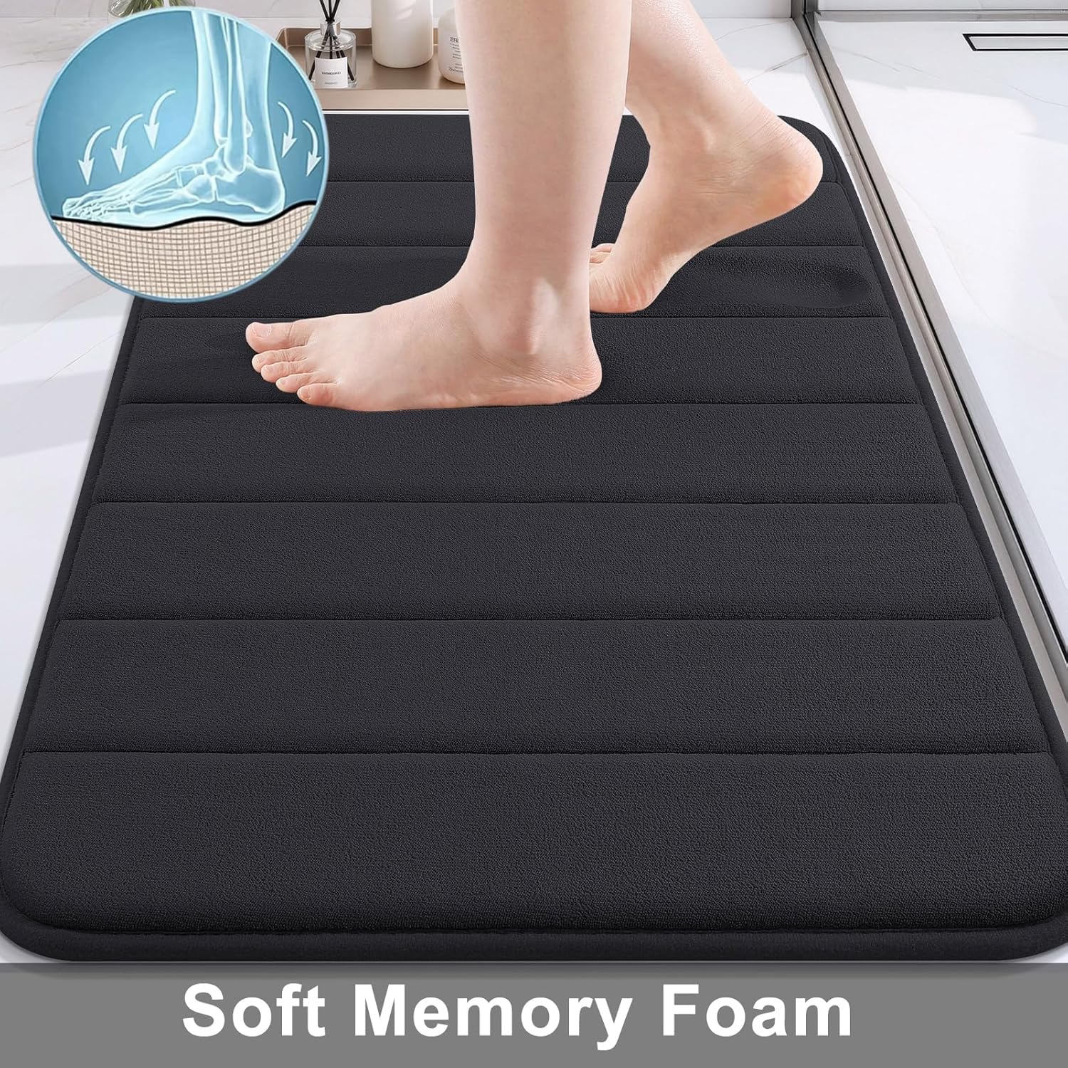 Detalle de Buganda Memory Foam Bath Mat 24 x 16