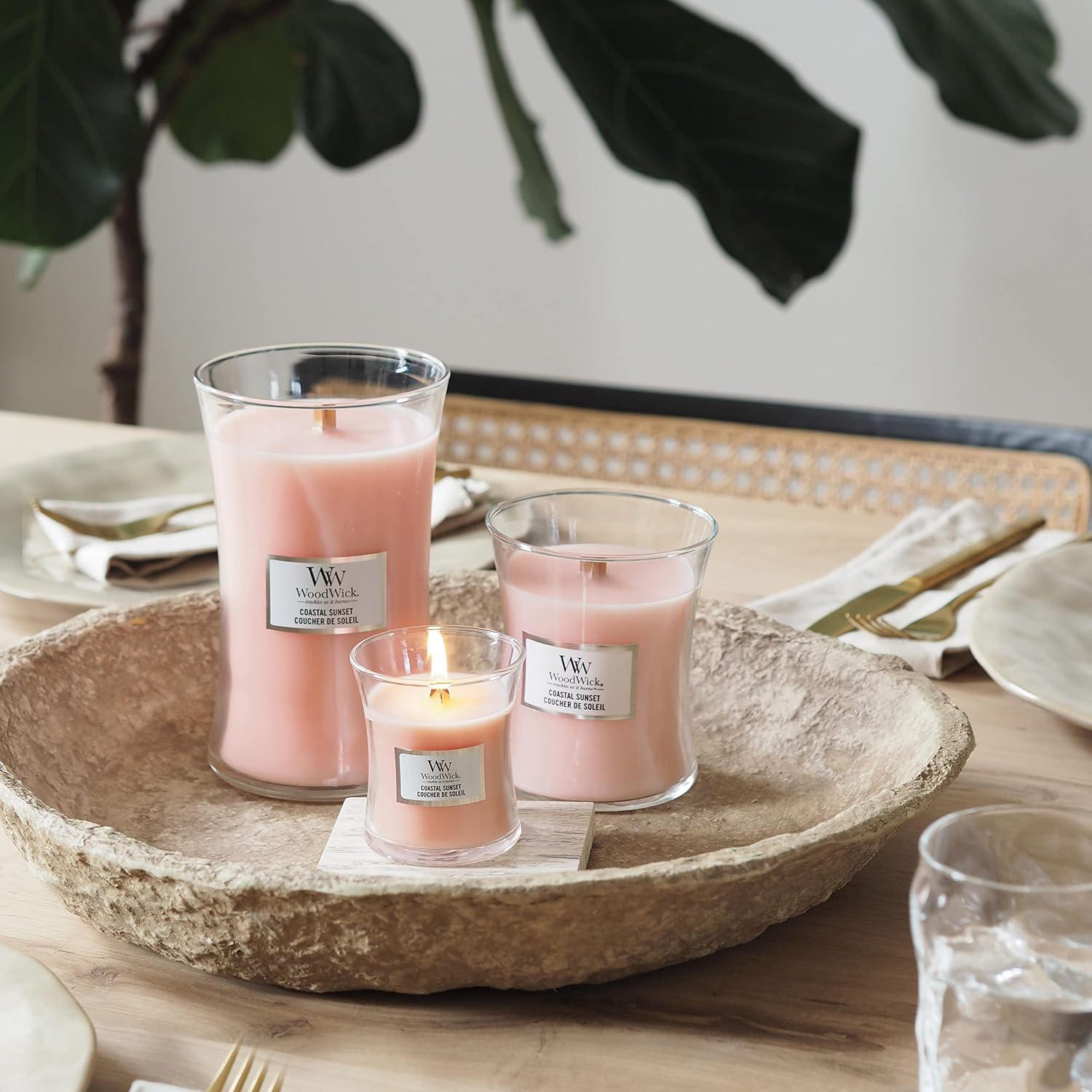 Thumbnail 5 de WoodWick grande bougie parfumée Coucher de soleil