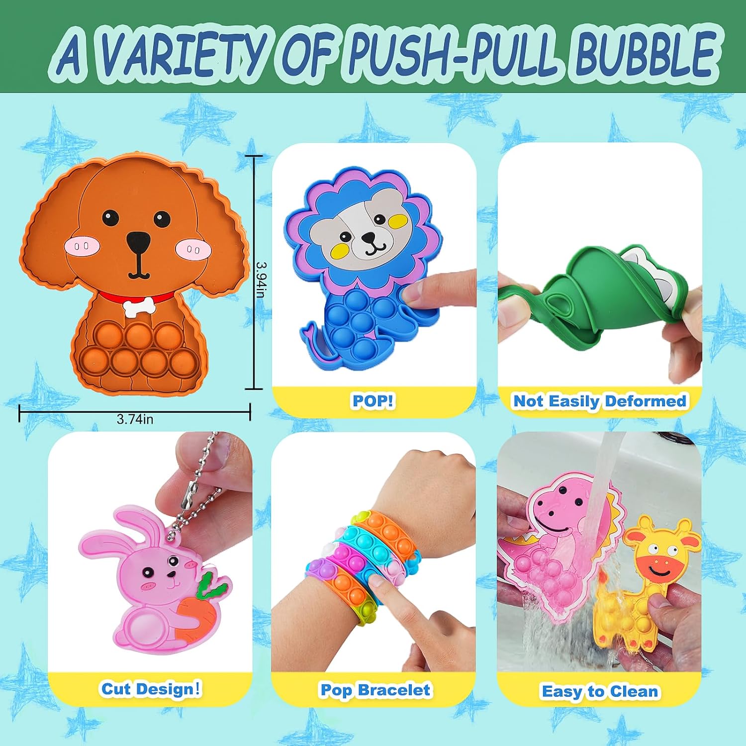 Thumbnail 4 de 1000 Pcs Party Favors for Kids: Fidget Toys Bulk Prize Box Set for Classroom, Birthday & Goodie Bags