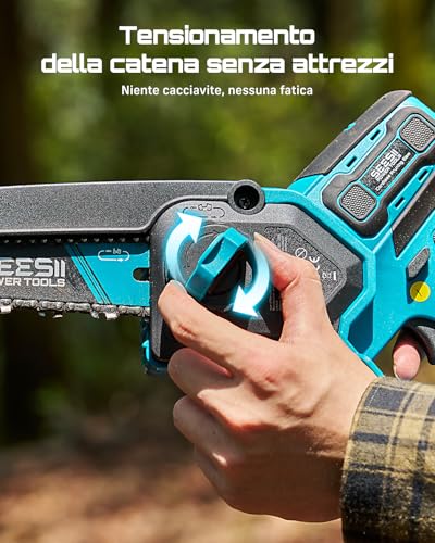 Thumbnail 6 de SEESII 6 & 8 Mini Motosega Elettrica da Potatura 1000 W – 2-in-1 con lama da 6" e 8