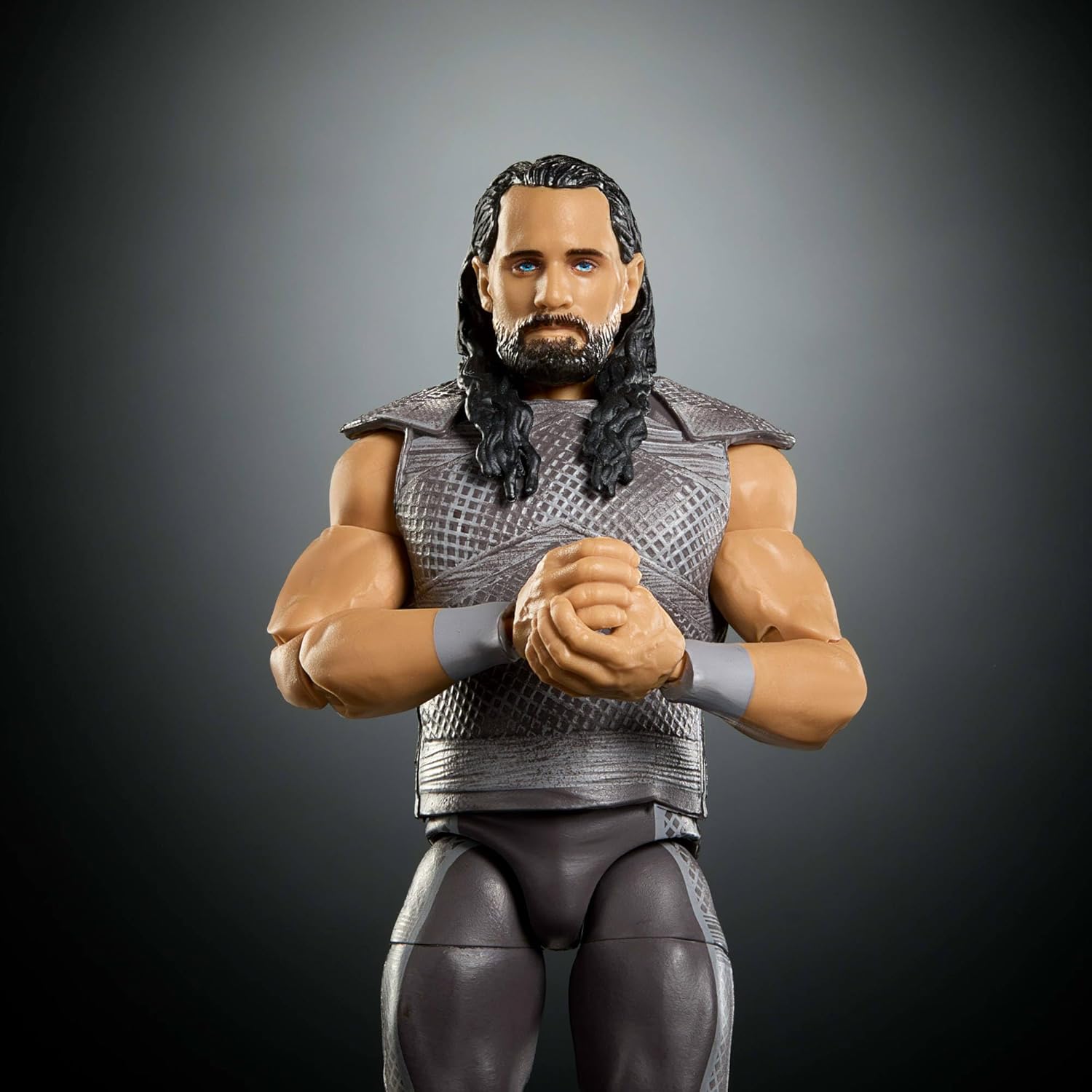 Detalle de Mattel WWE Elite Collection Seth Rollins Premium Live Event – Action figure WrestleMania con pezzi per Sam Roberts