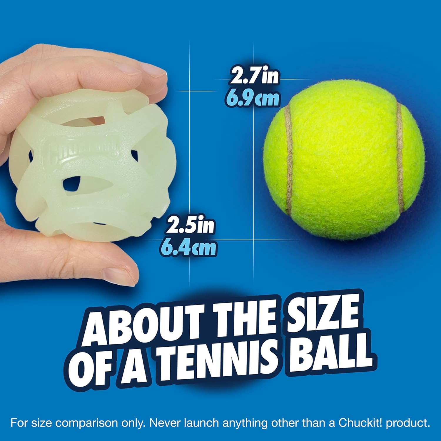 Detalle de Chuckit! Air Glow Ball 6,5 cm phosphorescente