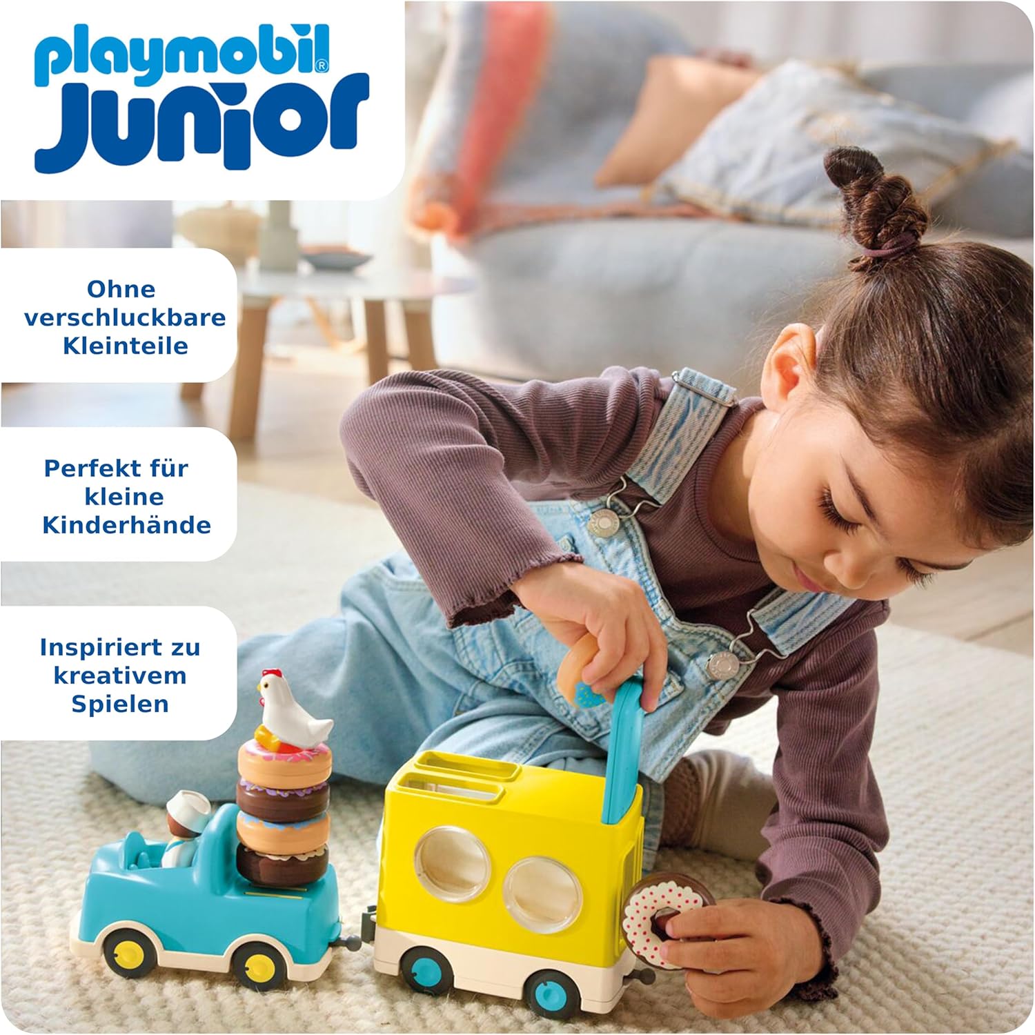 Thumbnail 2 de PLAYMOBIL Verrückter Donut Truck (PLAYMOBIL JUNIOR) – Truck zum Stapeln und Verkaufen für kleine Hände