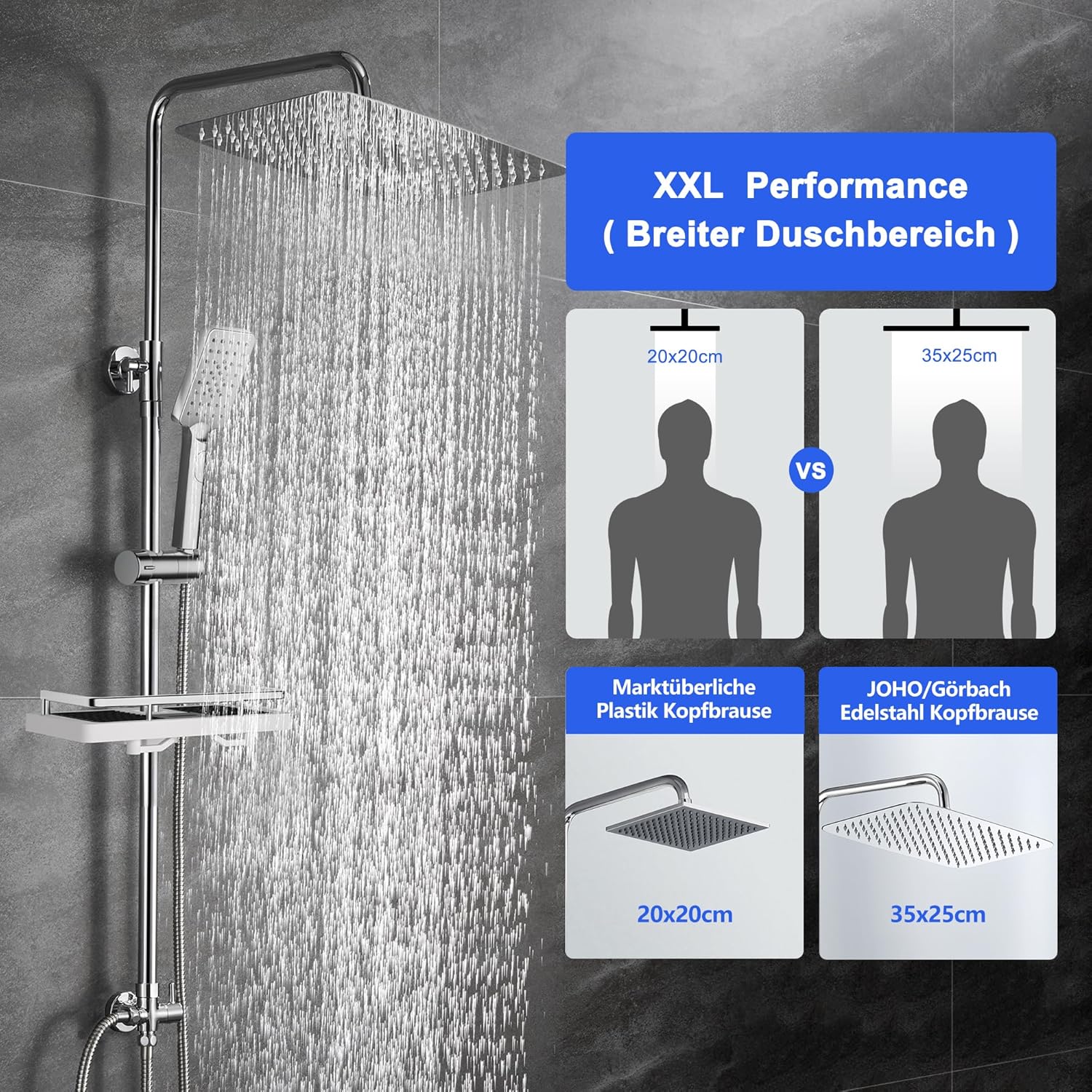 Thumbnail 1 de JOHO Colonna Doccia Inox 35x25cm
