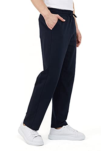Detalle 2 de COMEOR Pantalon de Jogging pour Homme – Survêtement en coton 60/40 Bleu L