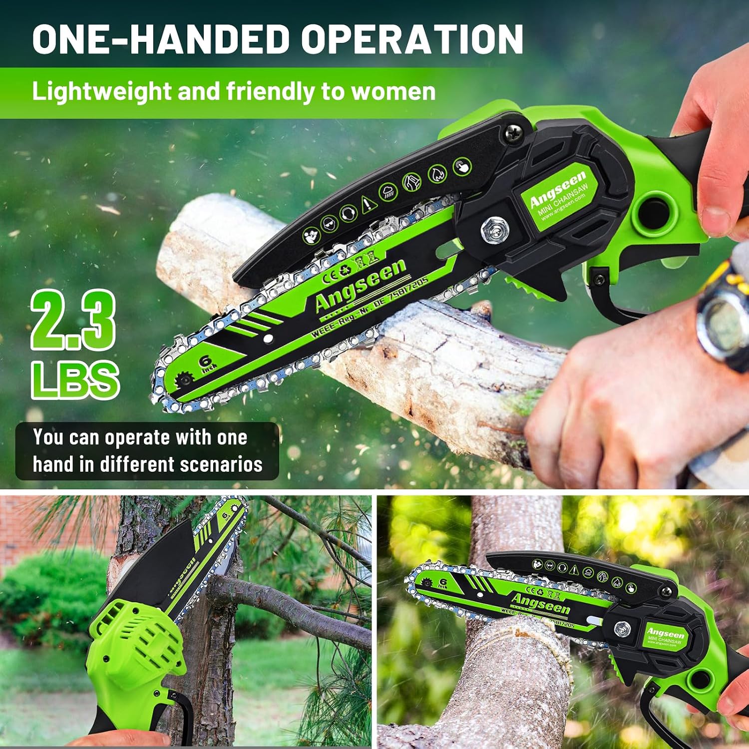 Thumbnail 5 de Mini Chainsaw 6 Inch 850W Cordless