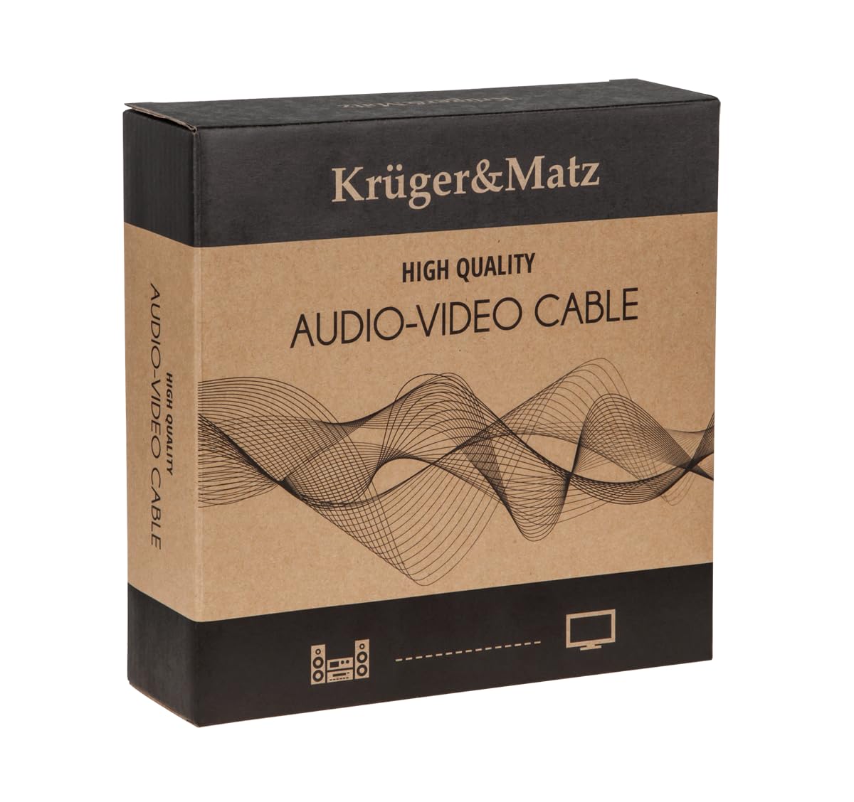 Detalle 1 de Krüger&Matz KM0335 – kabel głośnikowy 3 m, wtyki bananowe, miedź