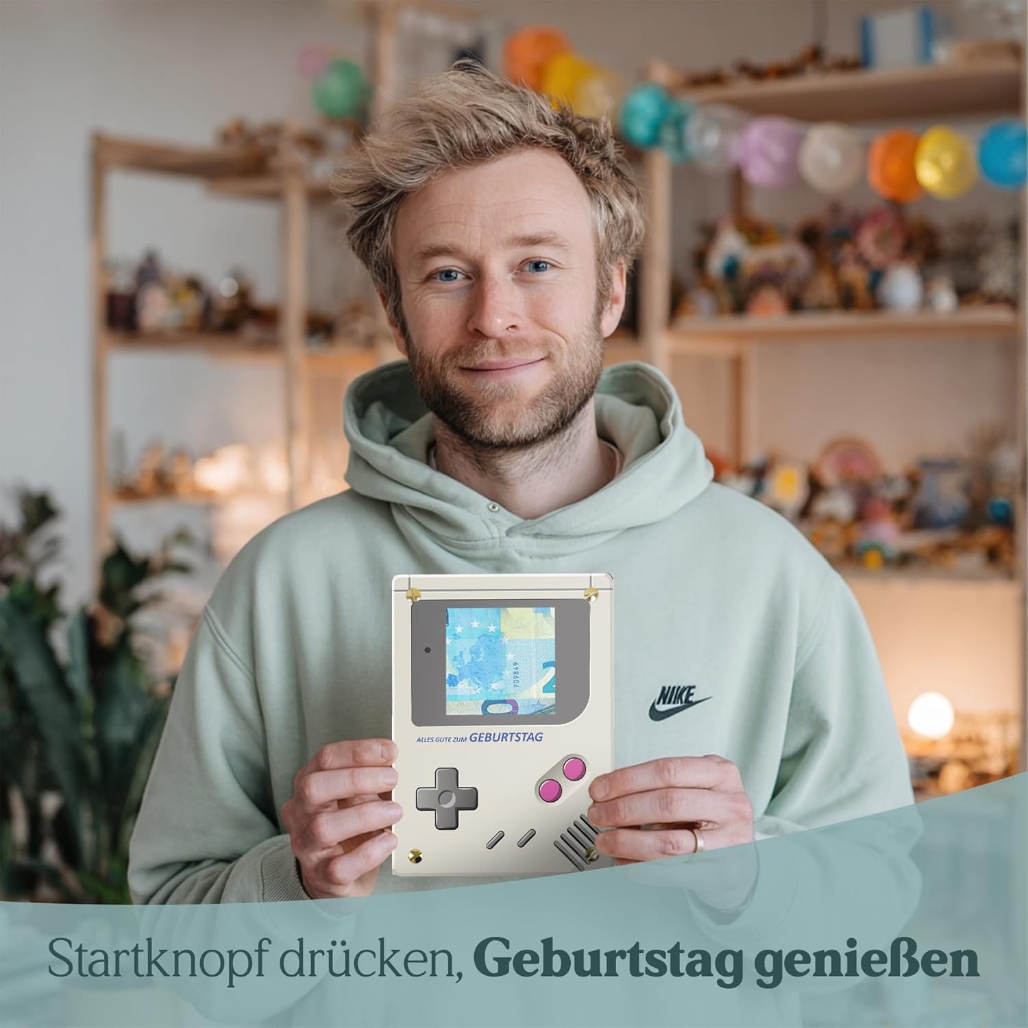 Thumbnail 1 de Retro Konsole XL Geldgeschenk aus Holz 20x15cm