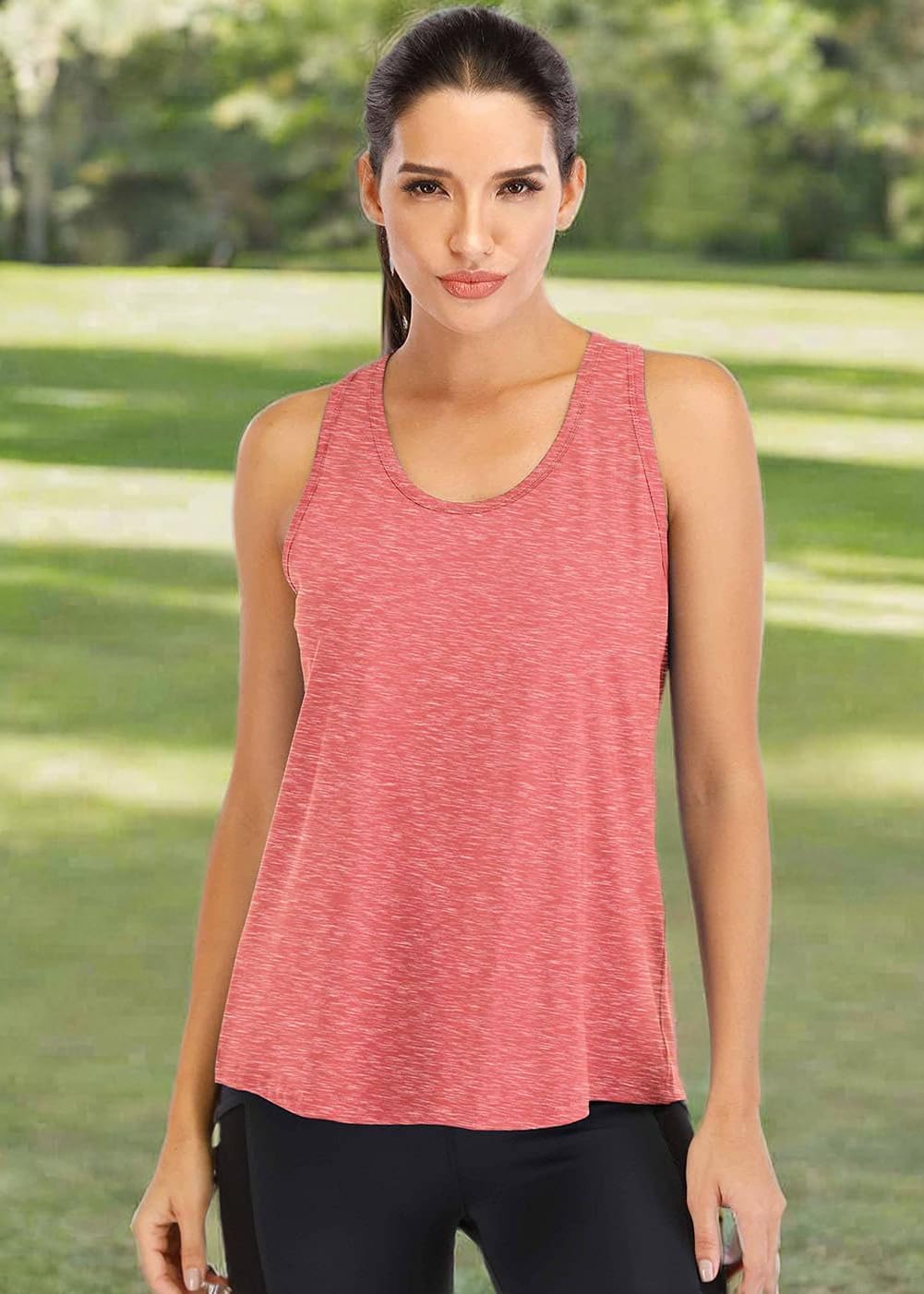 Detalle de ICTIVE Débardeur Sport Femme Ample – Dos nu en maille respirante pour musculation et course