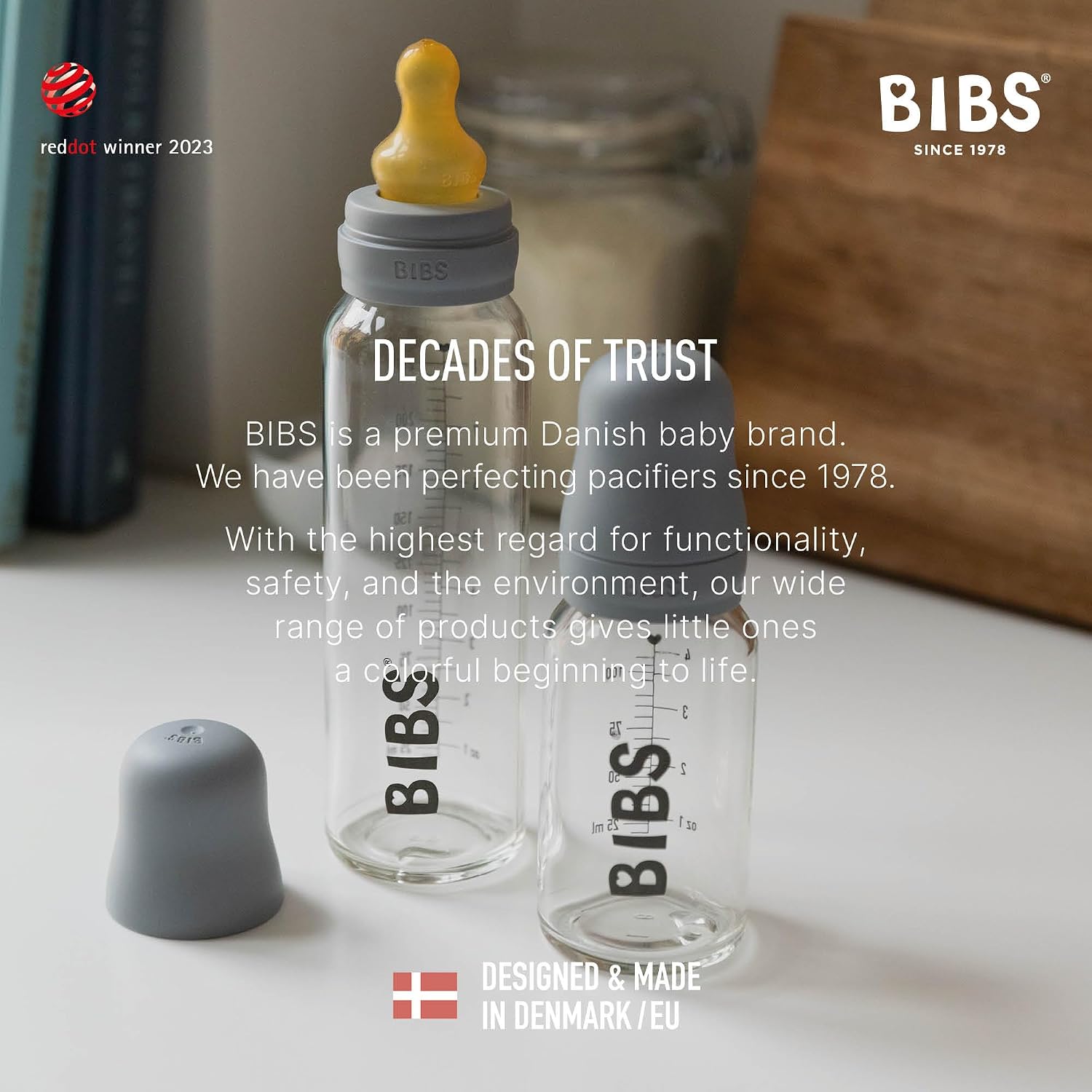 Thumbnail 5 de BIBS Baby Glass Bottle 110ml 2-Pack Anti-Colic ⌛