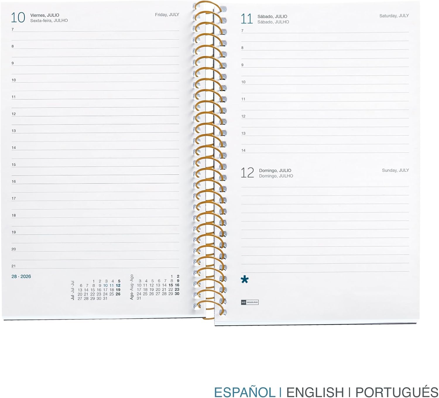Detalle 2 de Miquelrius Agenda 2026 día por página 117x182 mm 📔