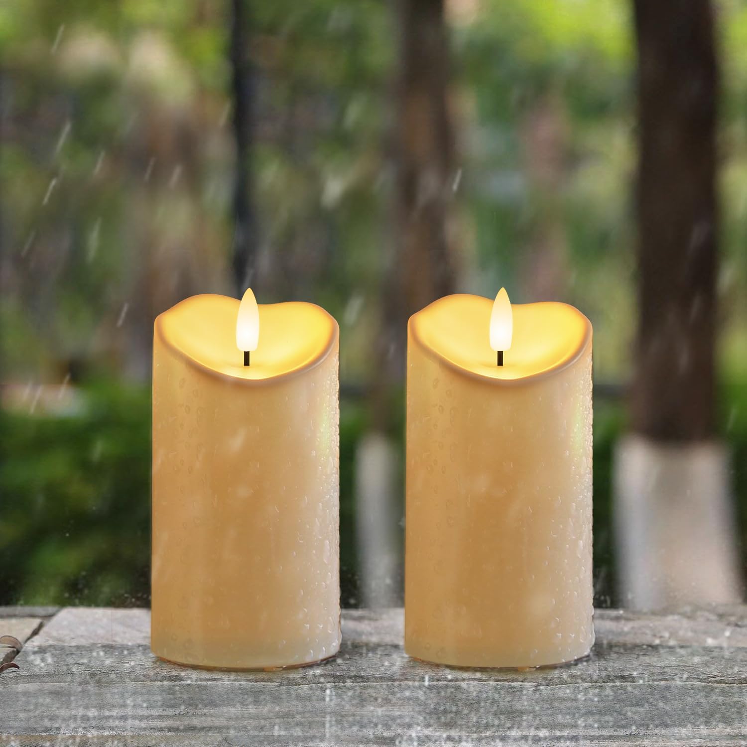 Thumbnail 5 de AMAGIC Ivory White LED Flameless Candles, 3" x 6", Waterproof, Remote Timer