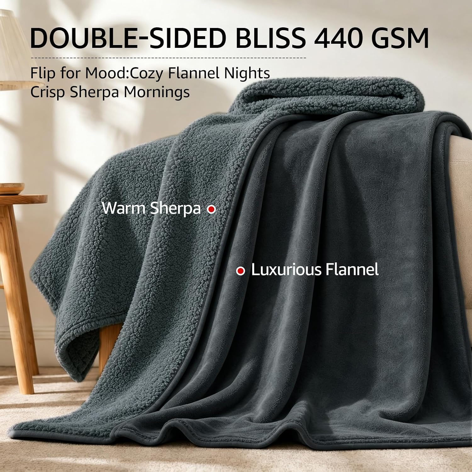 Detalle 2 de LOOBANI Waterproof Blanket, 60 x 80 inches