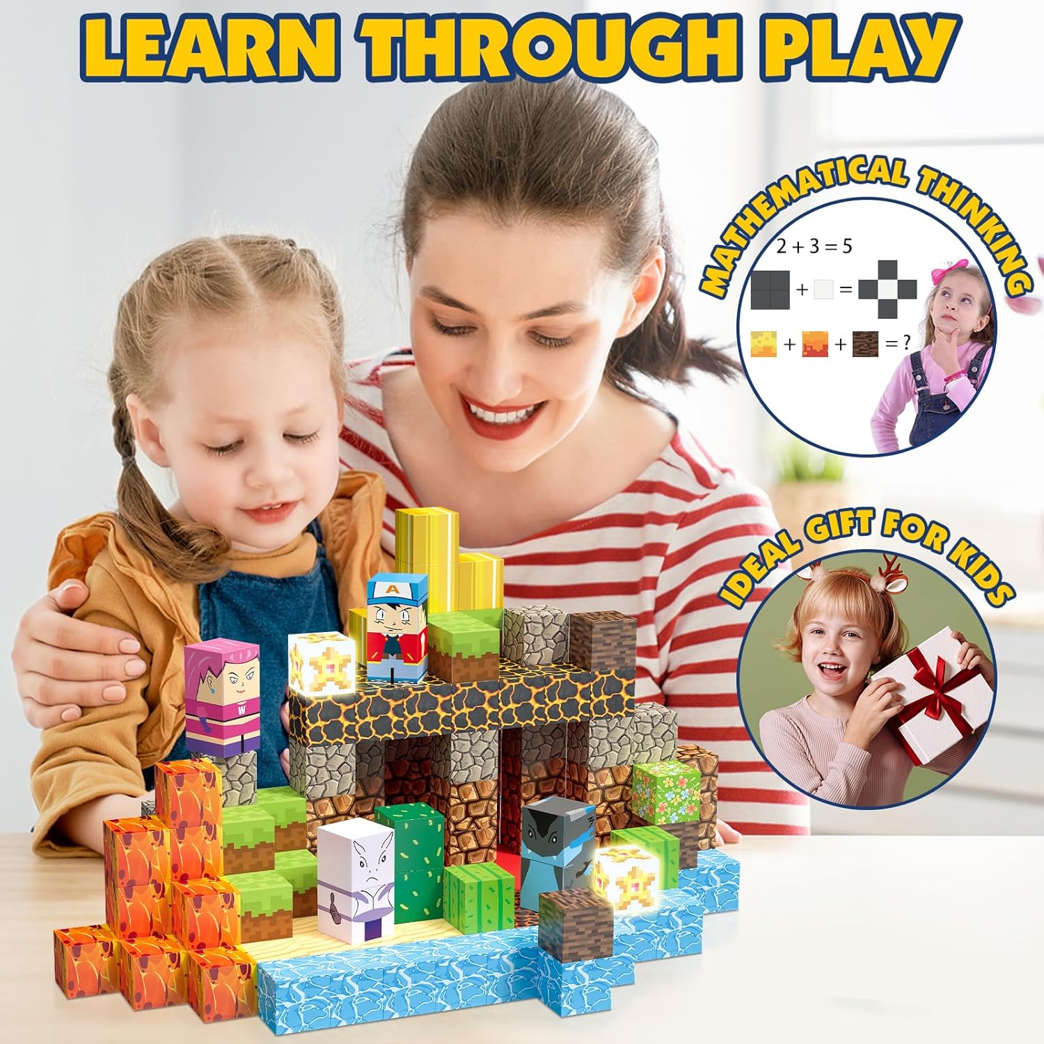 Thumbnail 5 de YUNGOWN 200PC Magnetic Building Blocks Set for Kids 3+ 🧱