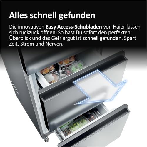 Detalle de Haier Kühl-Gefrierkombination 3D 60 Series 3 Pro HTR3620CNMG – 414 L Fassungsvermögen