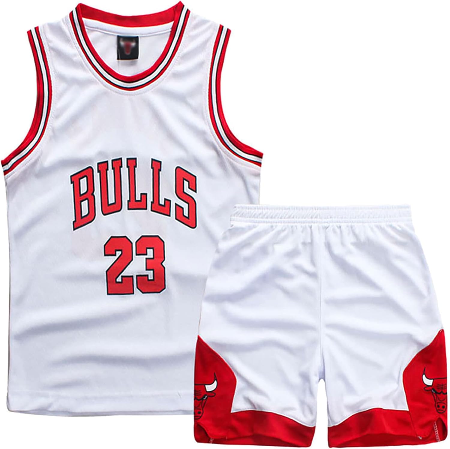 Thumbnail 4 de Kids Boys Basketball Kit: 2 Piece Sleeveless Jersey and Shorts Set