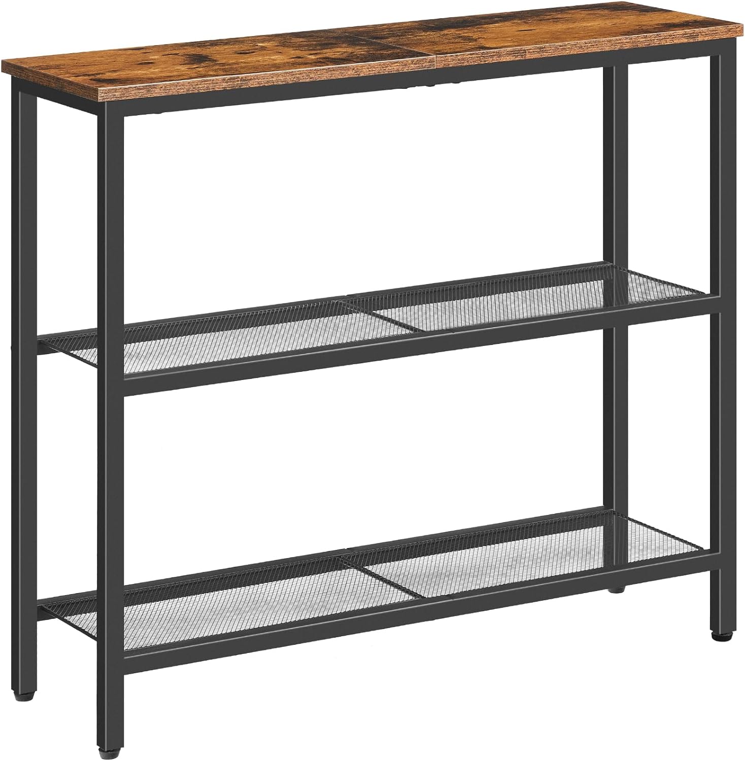 Detalle de HOOBRO EBF73XG01 consoletafel met 3 niveaus en metalen gaasplanken