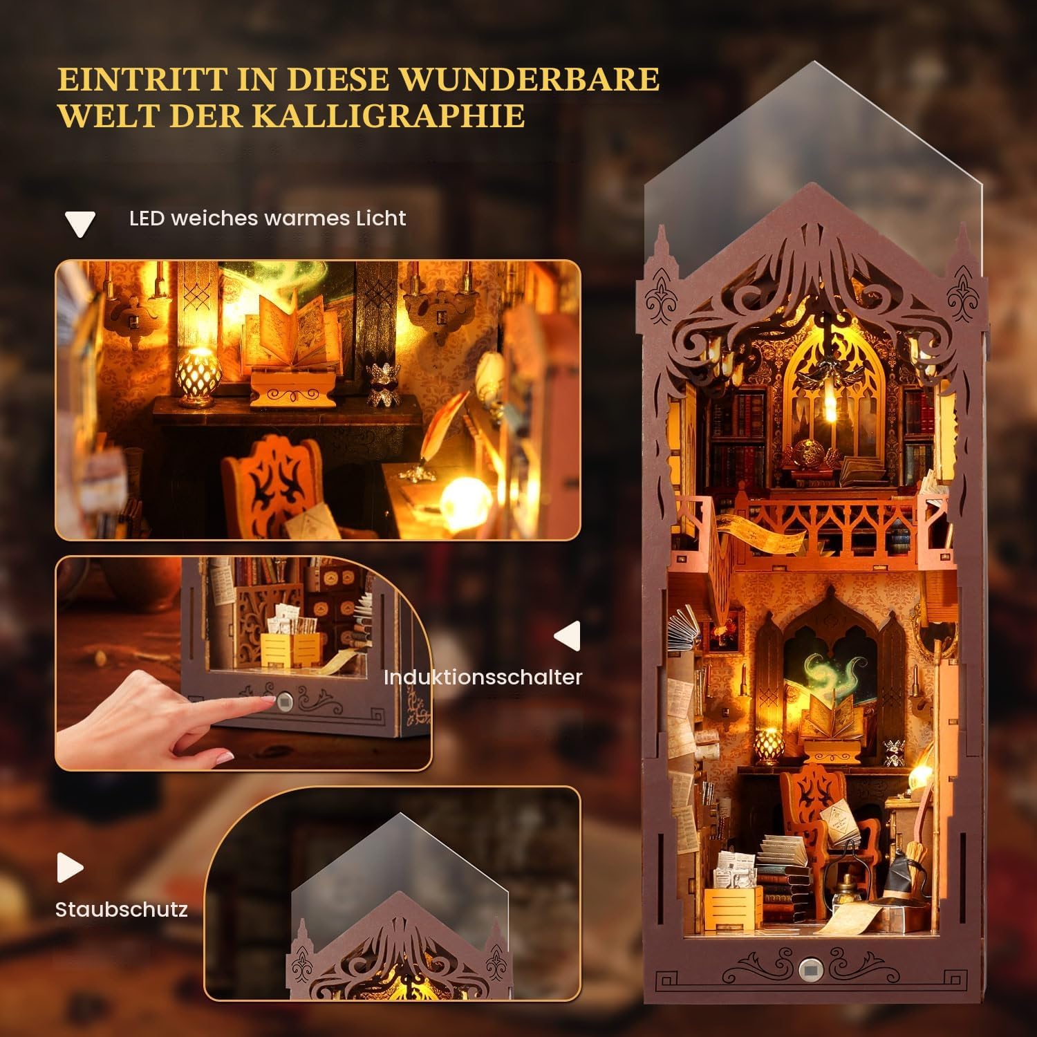 Detalle de shrike book nook DIY Buchstützen ab 14