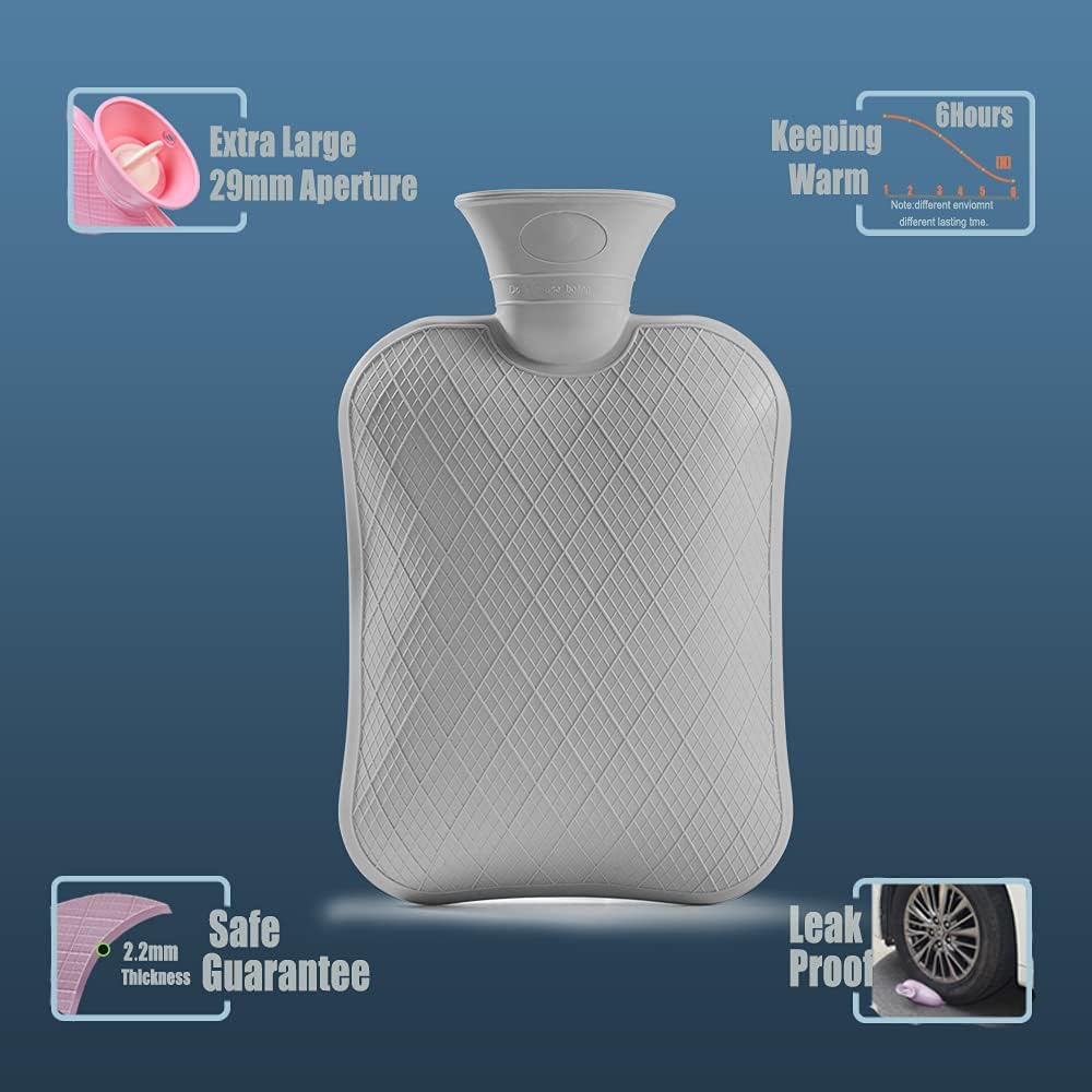 Thumbnail 2 de BICAREE HWB Hot Water Bottle with Cover, 2 L Reusable Hot and Cold Compress