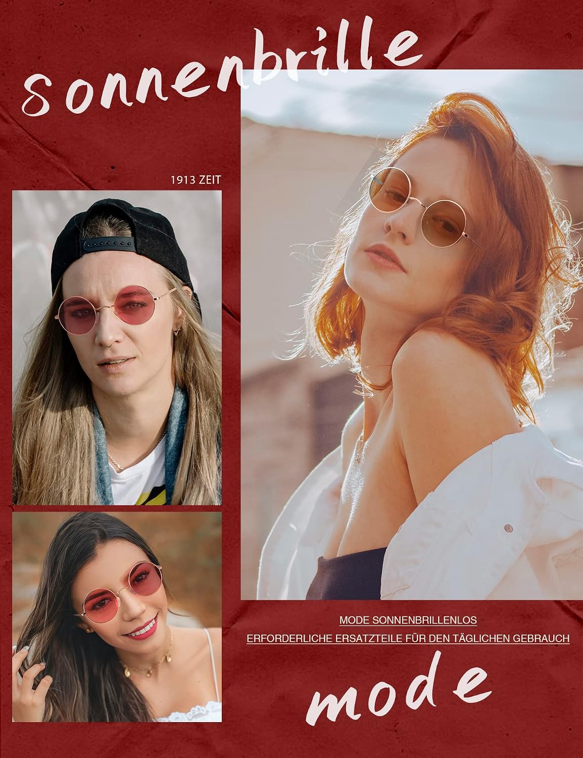 Detalle 2 de ANYLUV Sonnenbrille Herren Polarisiert – Runde Brille mit UV400-Schutz