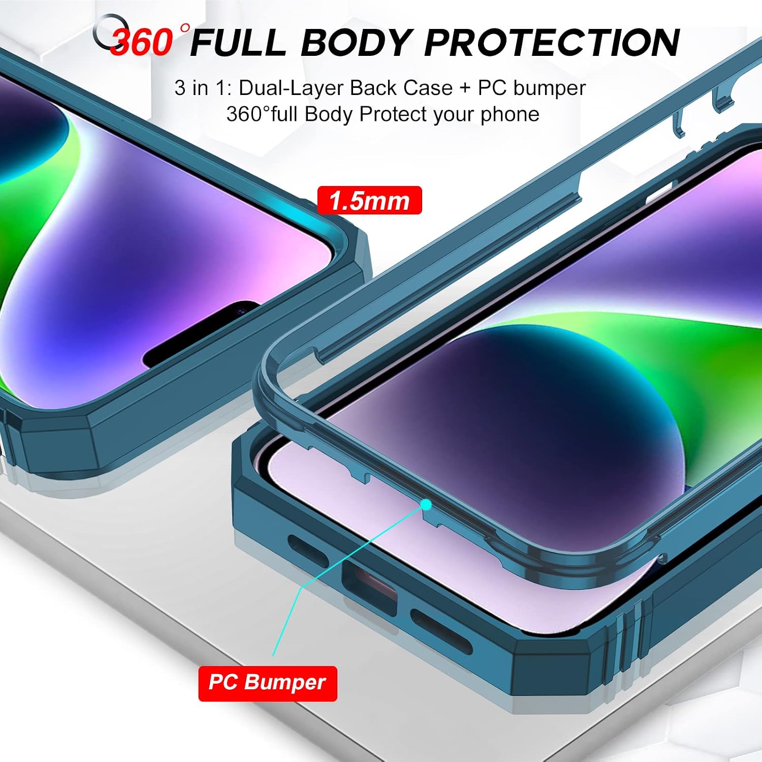 Thumbnail 6 de LeYi iPhone 14 case, 6.1 inch protection