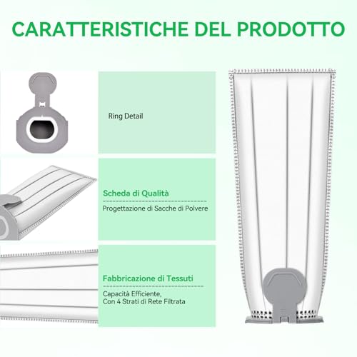 Detalle de 15 Stück Staubsaugerbeutel für Vorwerk Kobold VK7 – kompatibel VK7 FP7S + 3 HEPA-Filter