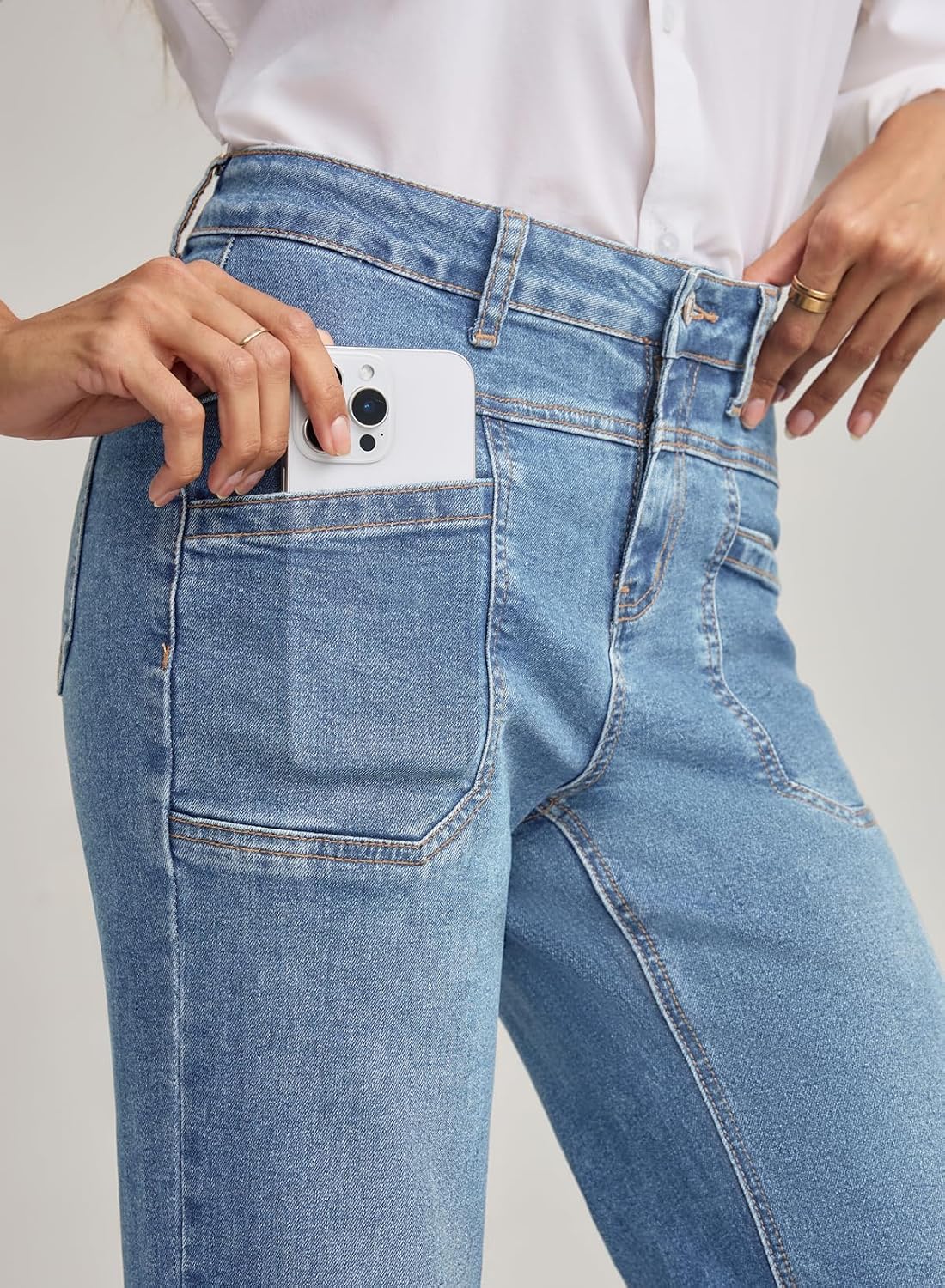 Thumbnail 5 de EVALESS Womens Jeans Wide Leg High-Waisted 2025