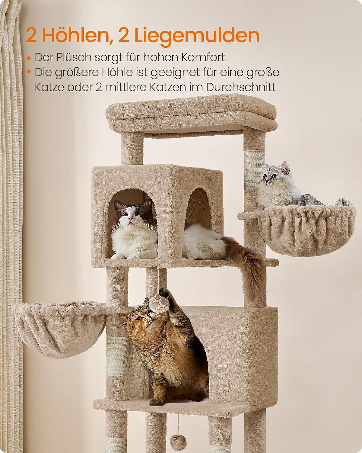 Thumbnail 4 de Feandrea Kratzbaum PCT182K01 175 cm Katzenbaum 🐱