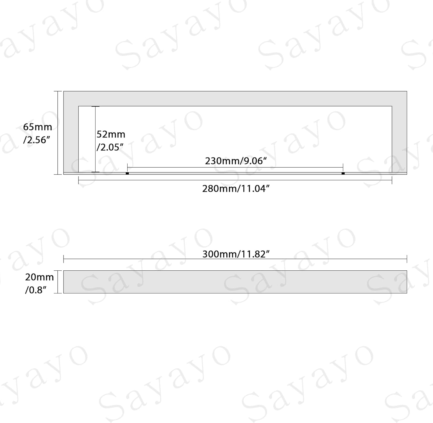 Thumbnail 5 de SAYAYO 30 cm porte-serviette mural sans perçage en acier inox SUS304 noir mat (EGJF030-B)