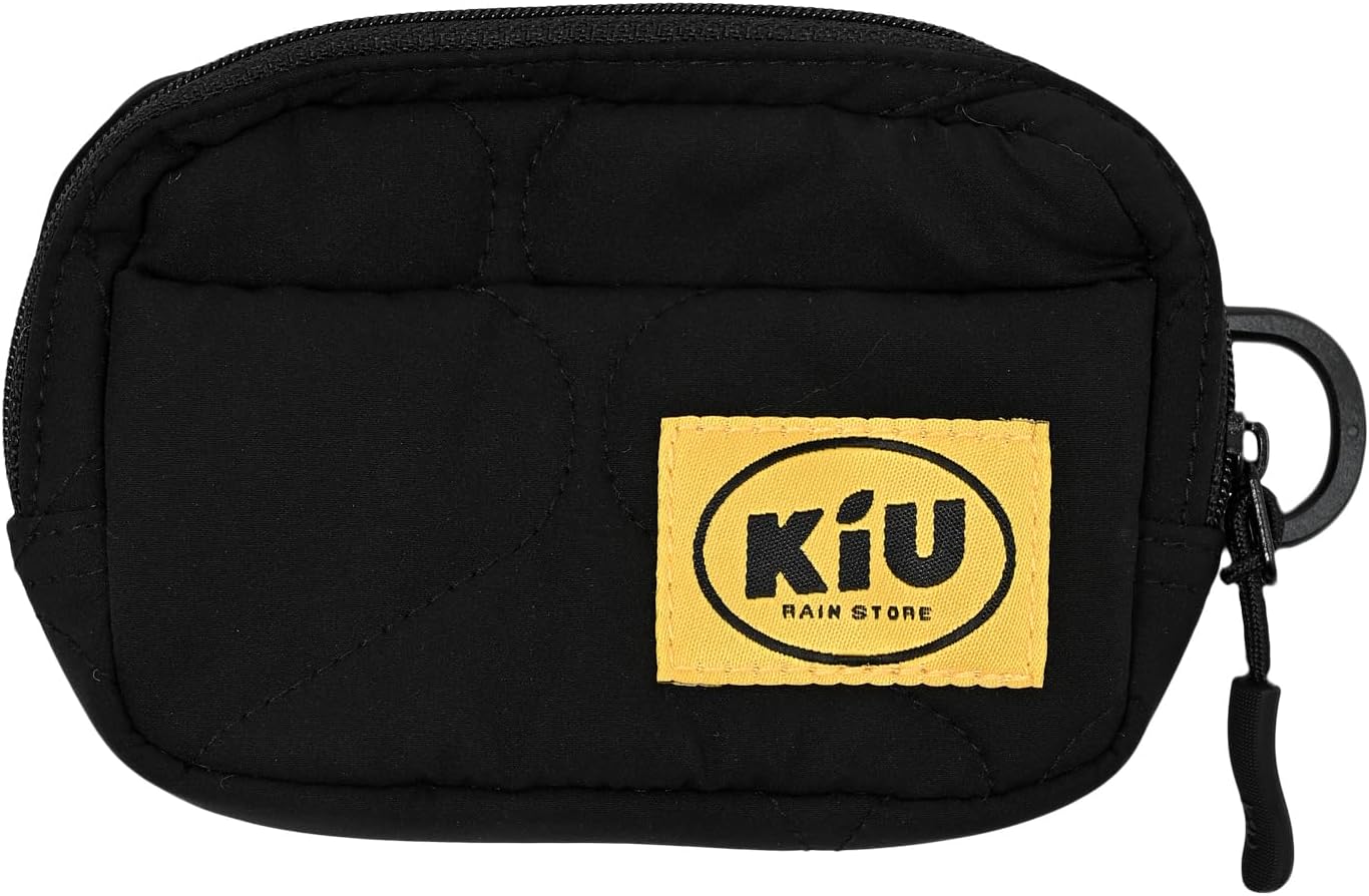 Detalle 2 de KiU K480-900 パデッドスクエアポーチ はっ水キルティング・ダブルファスナー・ブラック